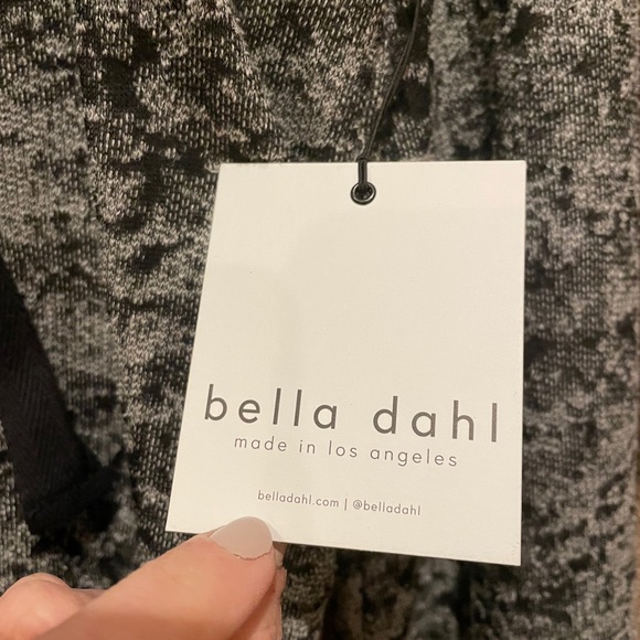 Bella Dahl burn out charcoal grey hoodie - Picture 2 of 3